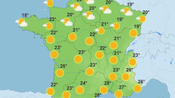 La météo du lundi 9 juin 2025. La météo du lundi 9 juin 2025.