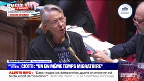 Motion de rejet contre la loi Immigration: "Notre détermination ne faiblit pas" pour "chercher un compromis" répond Élisabeth Borne à Éric Ciotti