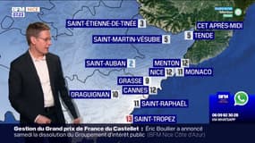 Météo Côte d’Azur: une pluie abondante accompagnée parfois d'orages, jusqu'à 12°C à Nice
