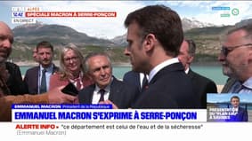 "Un modèle historique": Emmanuel Macron s'exprime sur la distribution de l'eau du lac de Serre-Ponçon