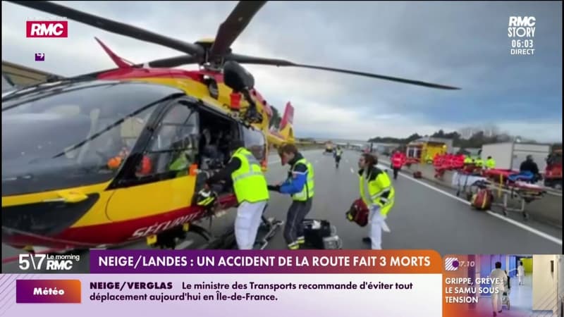 Neige/Landes : Un accident de la route fait 3 morts