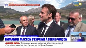 Serre-Ponçon: Emmanuel Macron s'exprime sur Sainte-Soline 