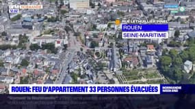 Rouen: 33 personnes évacuées après un feu d'appartement