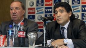 Carlos Bilardo et Diego Maradona, en 2008