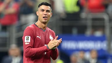 Cristiano Ronaldo dépité pendant Portugal-Maroc à la Coupe du monde, le 6 juillet 2026