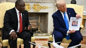 Le président américain Donald Trump et le président sud-africain Cyril Ramaphosa à la Maison Blanche, le 21 mai 2025.