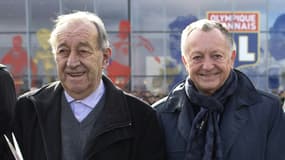 Aimé Mignot avec à ses côtés le président de l'OL Jean-Michel Aulas en 2016.