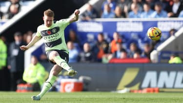 Kevin de Bruyne lors de Leicester-Manchester City