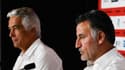 Christophe Galtier et Jean-Pierre Rivère lors d'un conférence de presse à Nice en 2021