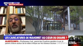 "Nous devons rester unis", appelle Tareq Oubrou, le grand imam de Bordeaux, au lendemain de l'attentat à Conflans-Sainte-Honorine