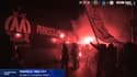 Les supporters de l'OM à l'arrivée du car des joueurs