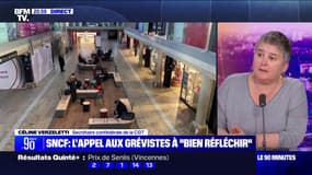Grève à la SNCF: "Ça fait plusieurs semaines, voire plusieurs mois, qu'il y a des alertes", affirme Céline Verzeletti (secrétaire confédérale de la CGT)