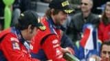 Les deux pilotes Citroën à la fête... Une joie qu'aimerait encore connaître Daniel Elena aux côtés de Sébastien Loeb