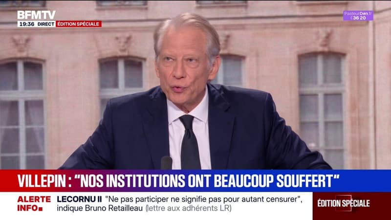 Crise politique: pour Dominique de Villepin, ancien Premier ministre, 