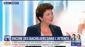 Parcoursup: "Un peu plus de 3000 bacheliers" sont toujours sans affectation, estime Frédérique Vidal