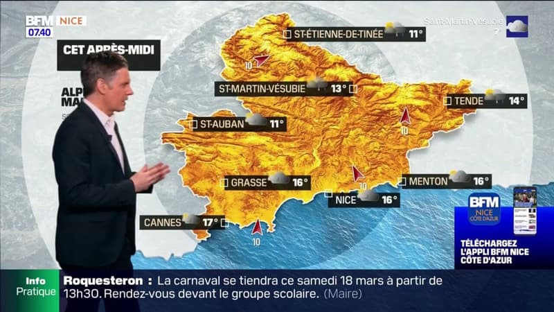 Météo Côte d’Azur: un ciel nuageux ce dimanche, 16°C à Nice