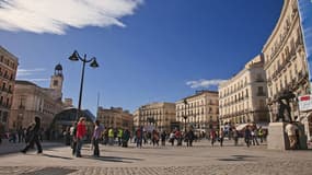 La Place Puerta del sol à Madrid. 