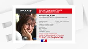 Avis de recherche lancé par la police.