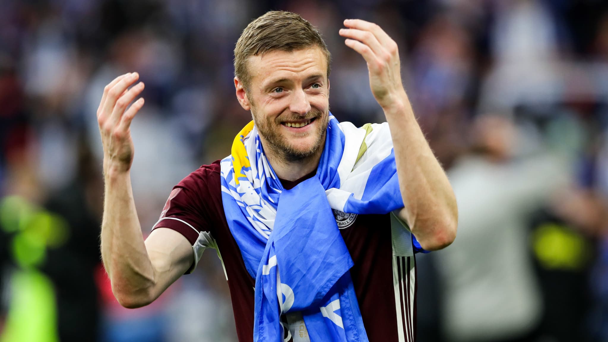 Jamie Vardy avec Leicester Jamie Vardy avec Leicester