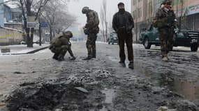 Soldats français dans les rues de Kaboul, la capitale afghane, en février 2013.