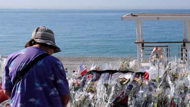 Un mémorial sur la Promenade des Anglais, à Nice, à la mémoire des victimes de l'attentat du 14 Juillet.