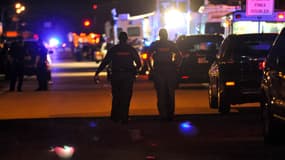 Des policiers sur les lieux de la fusillade à Parkland, en Floride le 14 février 2018