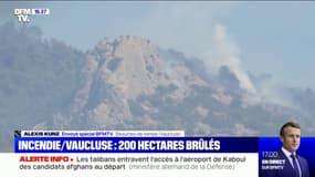 Incendie dans le Vaucluse: le feu n'est toujours pas fixé mais les habitations ne sont plus menacées