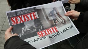 Les publicités Yves Saint-Laurent. 