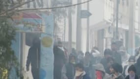 Heurts entre manifestants et la police dans la ville de Tebourba, le 9 janvier 2018.