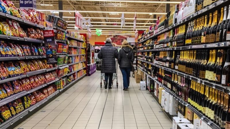 Les rayons d'un supermarché (image d'illustration)