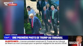 Comparution de Donald Trump: une première photo de l'ancien président au tribunal de Miami