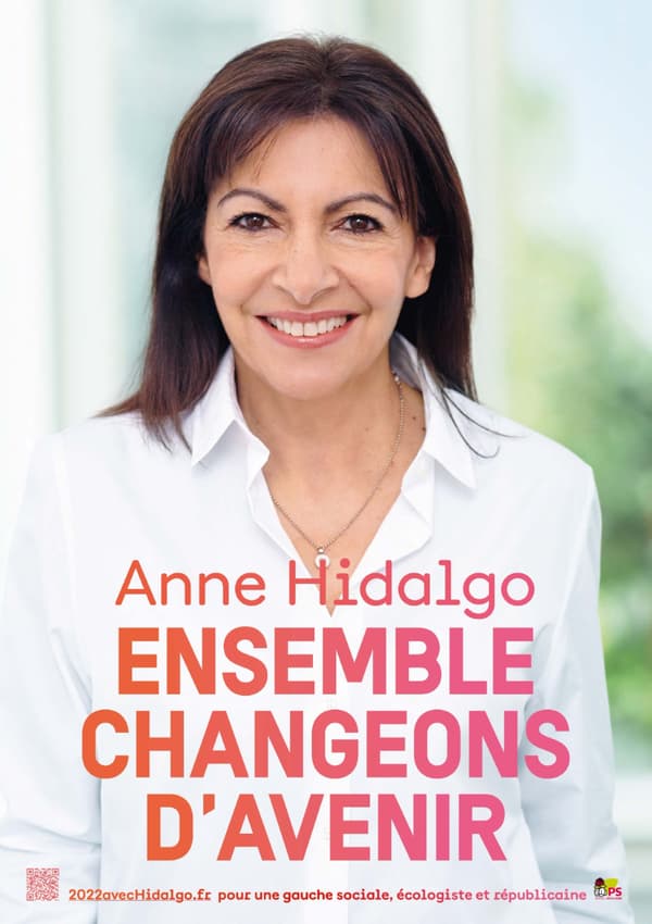 L'affiche officielle d'Anne Hidalgo, dévoilée dimanche 20 février 2022