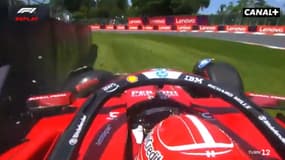 Charles Leclerc s'est planté lors de la première séance d'essais libres au Canada, le 13 juin 2025.
