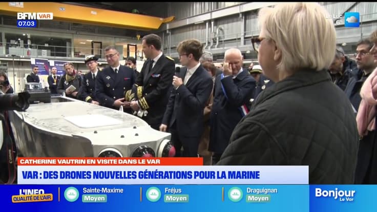 Catherine Vautrin en visite dans le Var : des drones nouvelles générations pour la marine