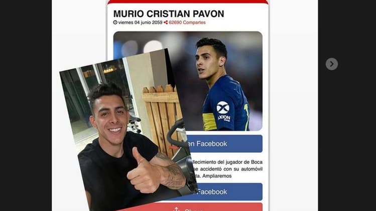 Cristian Pavon dément sa propre mort Cristian Pavon dément sa propre mort