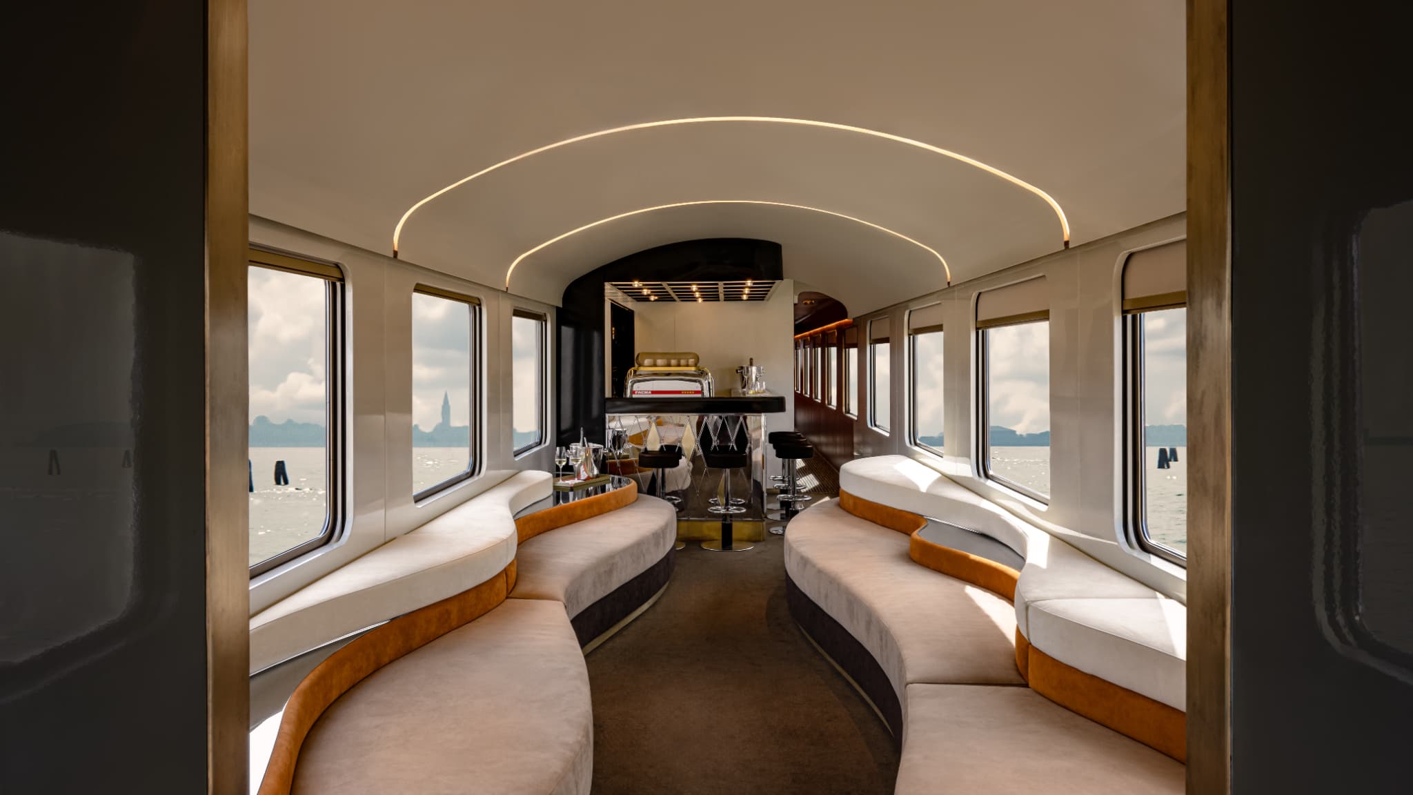 Intérieur du train Orient Express Dolce Vita