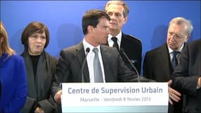 Manuel Valls inaugure le Centre de supervision de Marseille le 8 février 2013.