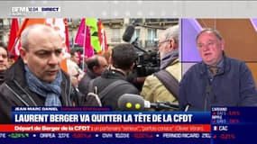 "Tout le paysage syndical est en train de se modifier" constate Jean-Marc Daniel après l'annonce du départ de Laurent Berger de la CFDT