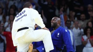 Teddy Riner face à Guram Tushishvili le 2 août 2024