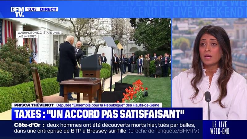 Taxes/États-Unis: L'accord concerne les biens, regardons du côté des services, déclare Prisca Thevenot (Ensemble)
