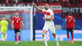 Merih Demiral lors d'un match Autriche-Turquie, à Leipzig le 2 juillet 2024