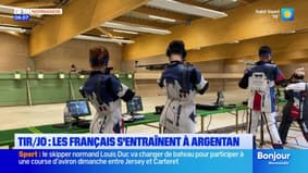 JO 2024: les tireurs français s'entraînent à Argentan