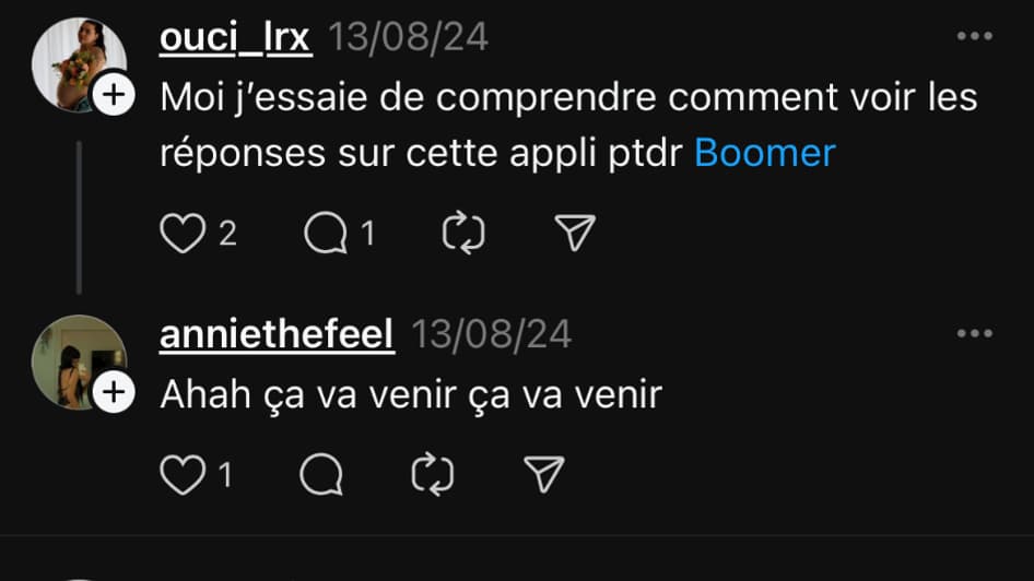 Une publication Threads. Une publication Threads.