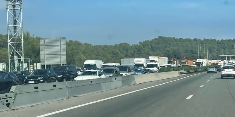 L'autoroute A8, entre le péage d'Antibes et la sortie Mougin, dans le sens Italie vers Aix-en-Provence (illustration)