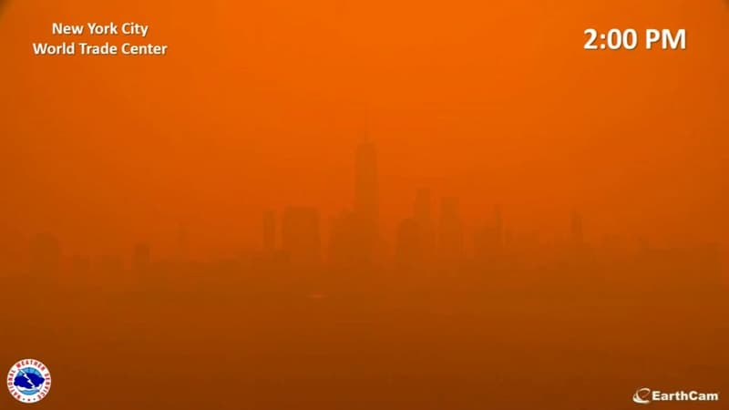 Voici comment New York s'est retrouvée plongée dans un brouillard orange en quelques heures