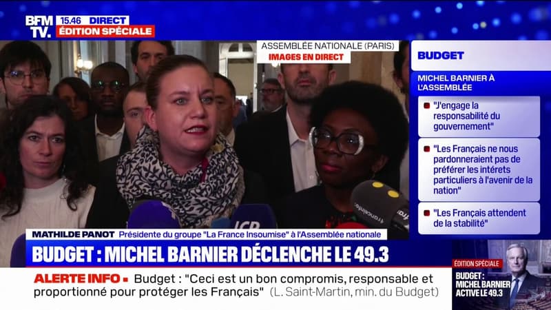 Michel Barnier déclenche l'article 49.3: 