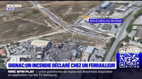 Bouches-du-Rhône: un incendie s'est déclaré chez un ferrailleur à Gignac-la-Nerthe