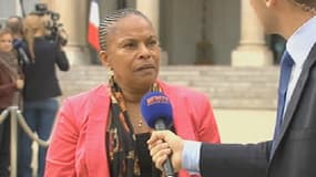 Christiane Taubira, à la sortie du Conseil des ministres.