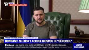 Guerre en Ukraine: Volodymyr Zelensky accuse Moscou de "génocide" 