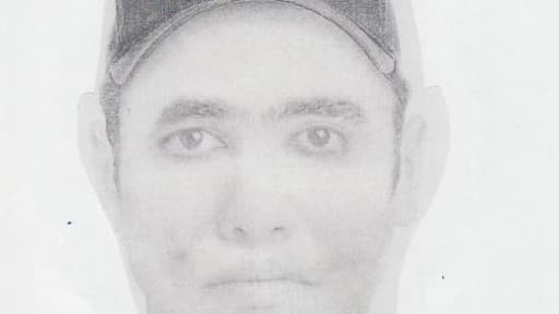 Portrait-robot d'un homme après une tentative de viol à Calais dimanche dernier.